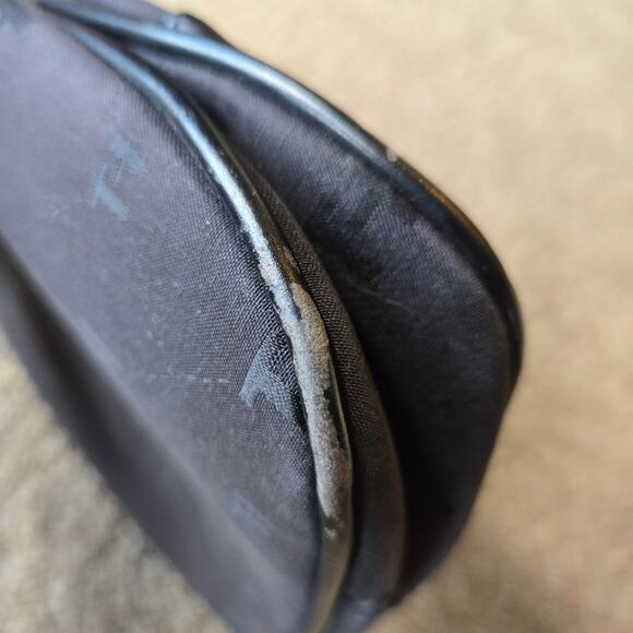 Tommy Hilfiger Y2K Black Handbag Ring Handle Ring Canvas Streetwear Club - Picture 4 of 9